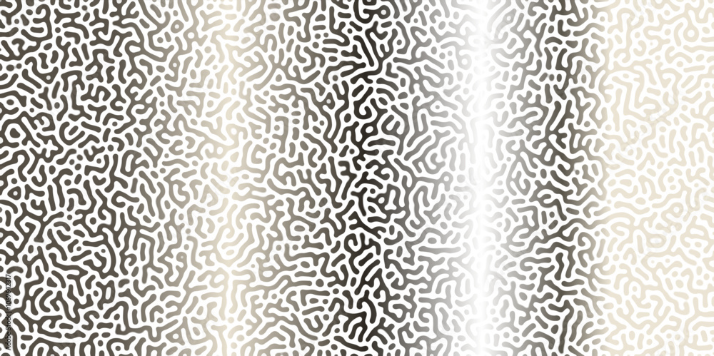 Poster abstract reaction-diffusion turing pattern natural texture gray gradient color scheme. linear design