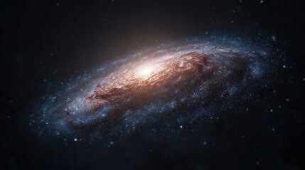 Spiral Galaxy in Deep Space   Cosmic Background  Stars  Nebulae  Astronomy