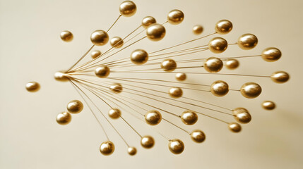Golden Sphere Abstract Background