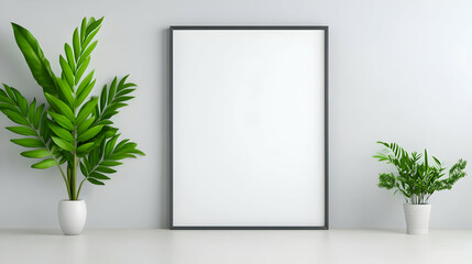 Blank wall mockup in loft interior background, industrial style