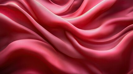 Obraz premium Red silk fabric waves in the air, its texture and color adding a sense of elegance and motion to the visual scene.