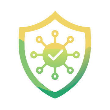 recommend clip art: Gradient Shield Icon with Check Mark, Colorful gradient outline of a shield with a check mark, symbolizing verified security, protection, and safety approval.
                    