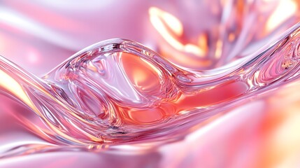 Abstract pink and orange liquid background.