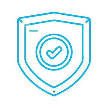 recommend clip art: Blue Shield Icon with Check Mark Symbol, Blue outline icon of a shield featuring a check mark, representing security, trust, protection, and verified approval.
                    