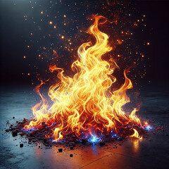 Fototapeta premium Inferno Visions Cinematic Fire Artistry