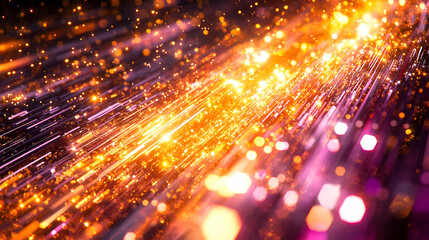 Fototapeta premium Abstract Background with Golden Lights and Purple Hues