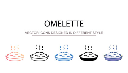 Omelette icon design with white background stock illustration