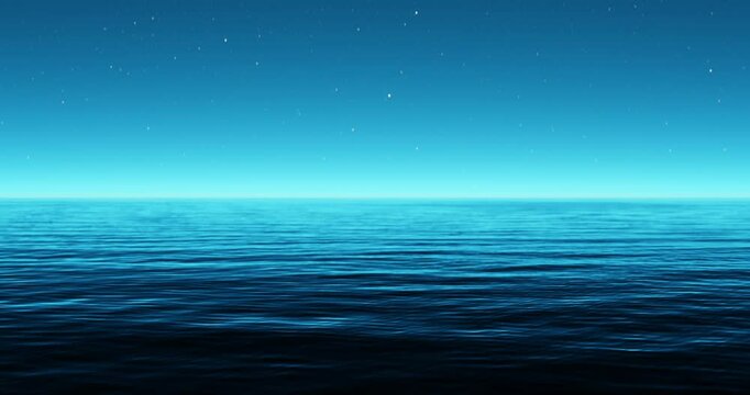 Wave sea beach and night sky with stars abstract background. Nature and summer concept. 3d render.	