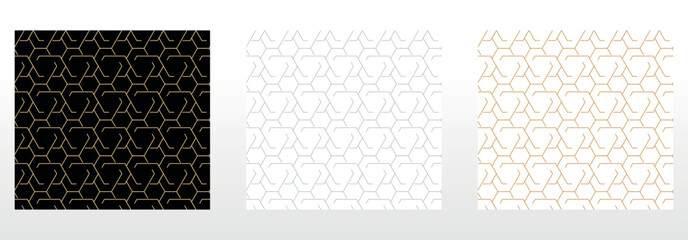 Set of abstract geometric patterns. Seamless vector backgrounds. Colored ornaments Graphic modern patterns Simple lattice graphic design