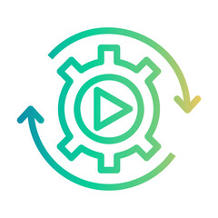 automation Line Gradient Icon