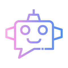 bot Line Gradient Icon