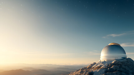 Obraz premium Experience the magic of christmas in winter from the steel observatory set on a mountain summit