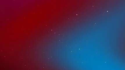Fototapeta premium A digitally created abstract background with a smooth gradient from dark red to dark blue, featuring small, scattered white, pink, and red dots.