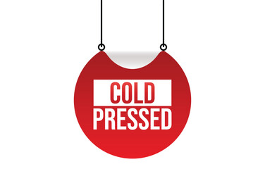 Cold Pressed banner design. Cold Pressed icon. Flat style vector illustration.