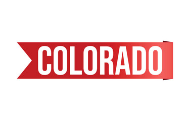 Vector illustration modern colorado banner, Isolated web element.