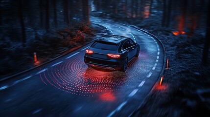 The remote sensing system in a smart car enhances safety, showcasing the advanced technology behind autonomous driving.