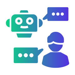 chat bot Gradient icon