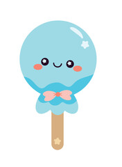 candy with stick kawaii