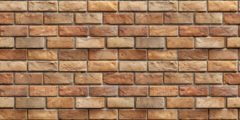 Fototapeta premium A seamless pattern of stacked rectangular brickwork with warm earthy tones, showcasing a natural and rustic aesthetic.