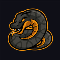 viper angry mascot logo gaming vector illustration