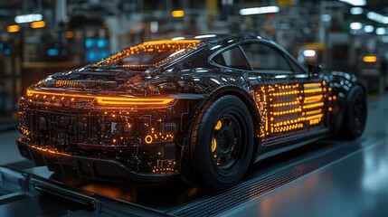 Vehicle electronic control systems are illustrated, showcasing the technology behind electronic control units and automotive engineering.