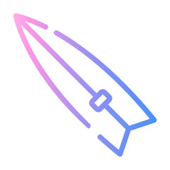 surfboat Line Gradient Icon