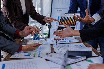 Business Documents, Auditor business team checking searching document legal prepare paperwork or report for analysis TAX time,accountant Documents data contract partner deal in workplace office	