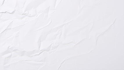 Obraz premium White creased poster with artistic texture, design, empty