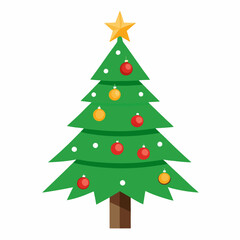 Christmas Trees A With White Background