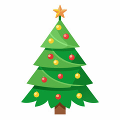 Christmas Trees A With White Background