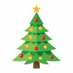 Christmas Trees A With White Background