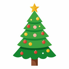 Christmas Trees A With White Background