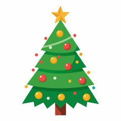 Christmas Trees A With White Background