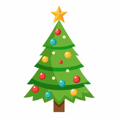 Christmas Trees A With White Background
