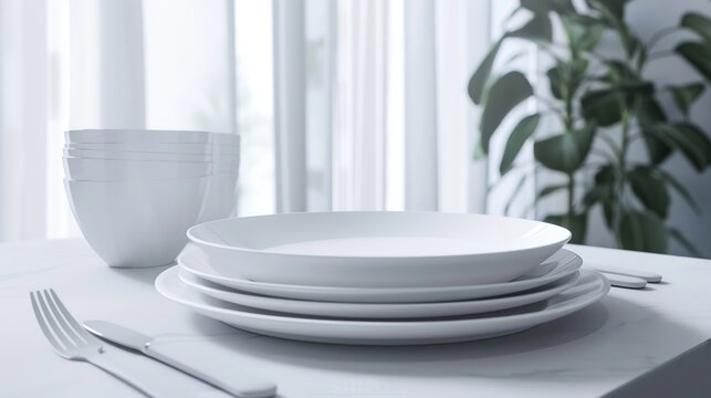 White European Italian Plate - an elegant and classic design. This white plate embodies the essence of Italian dining and adds sophistication to any table setting.