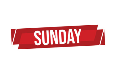 Sunday banner design. Sunday icon. Flat style vector illustration.