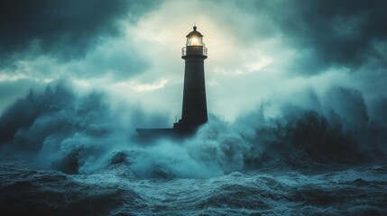 Lighthouse in a Storm