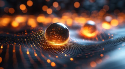 Physics quantum and quantum entanglement, 3d rendering. 3D illustration