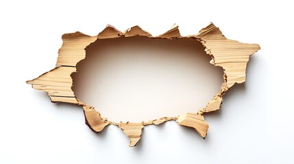 burnt paper with hole