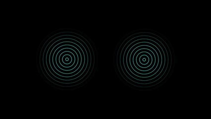 Radio waves concentric circle. Sonar or sound wave ring collection. Dotted and linear epicentre, target, radar icon concept. Ripple radial signal or vibration elements.