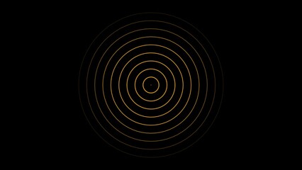 Radio waves concentric circle. Sonar or sound wave ring collection. Dotted and linear epicentre, target, radar icon concept. Ripple radial signal or vibration elements.