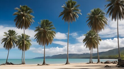 Palm trees in the Thala Beach area of Port Douglas.generative.ai
