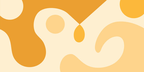 abstract design wallpaper with fluid, curving shapes in various shades of orange and cream, creating a dynamic and visually engaging composition