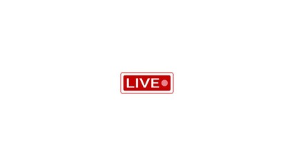 Live stream button. Live icon 