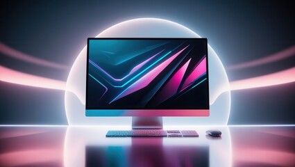 Focuses on the monitor's expansive screen and potential for multitasking.