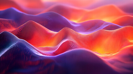 Obraz premium Abstract 3D Background with Wavy Lines and Gradient Colors