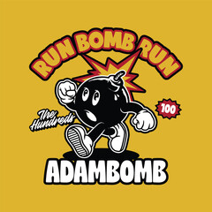 Bomb Adam Bomb Charater Vector Illustration