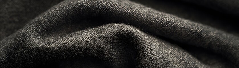 Close-up of Grey Knit Fabric with Soft Texture