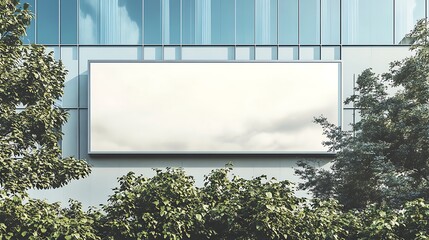 Modern Building with Blank Billboard