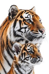 Fototapeta premium The tiger and its child